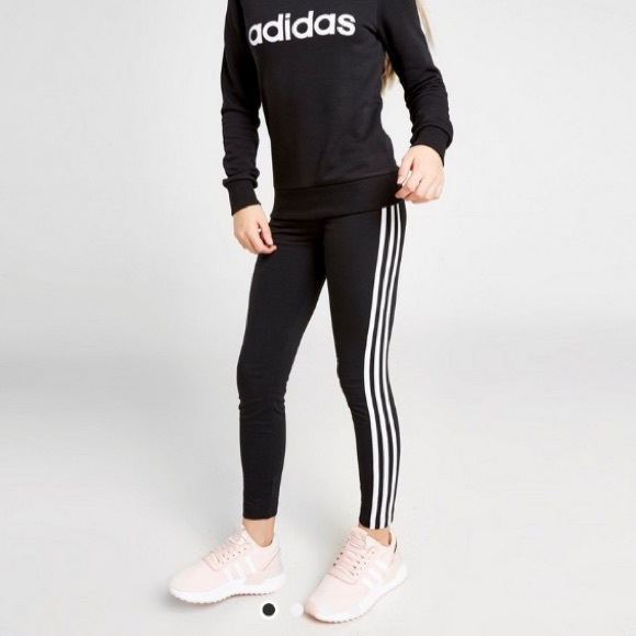 Adidas Girl’s 3 Stripe Tights Sz XL - Picture 4 of 4